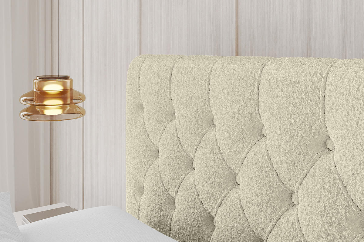 POLSTERBETT mit Bettkasten, Fußteil und Lattenrost, Boxbett mit Matratze H3/H4 - RENO-Z 160x200 Beige - Taupe, Holzwerkstoff/Textil (160/200cm) - ALTDECOR