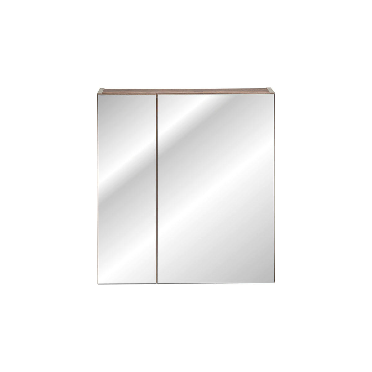 ELEMENT S OGLEDALOM Éros Taupe - taupe, drvni materijal (60/65/17cm) - Petits-meubles