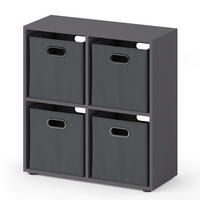 RAUMTEILER Tetra Grau 72 x 72.6 cm - Grau, Holzwerkstoff (72.6/72/29cm) - Vicco