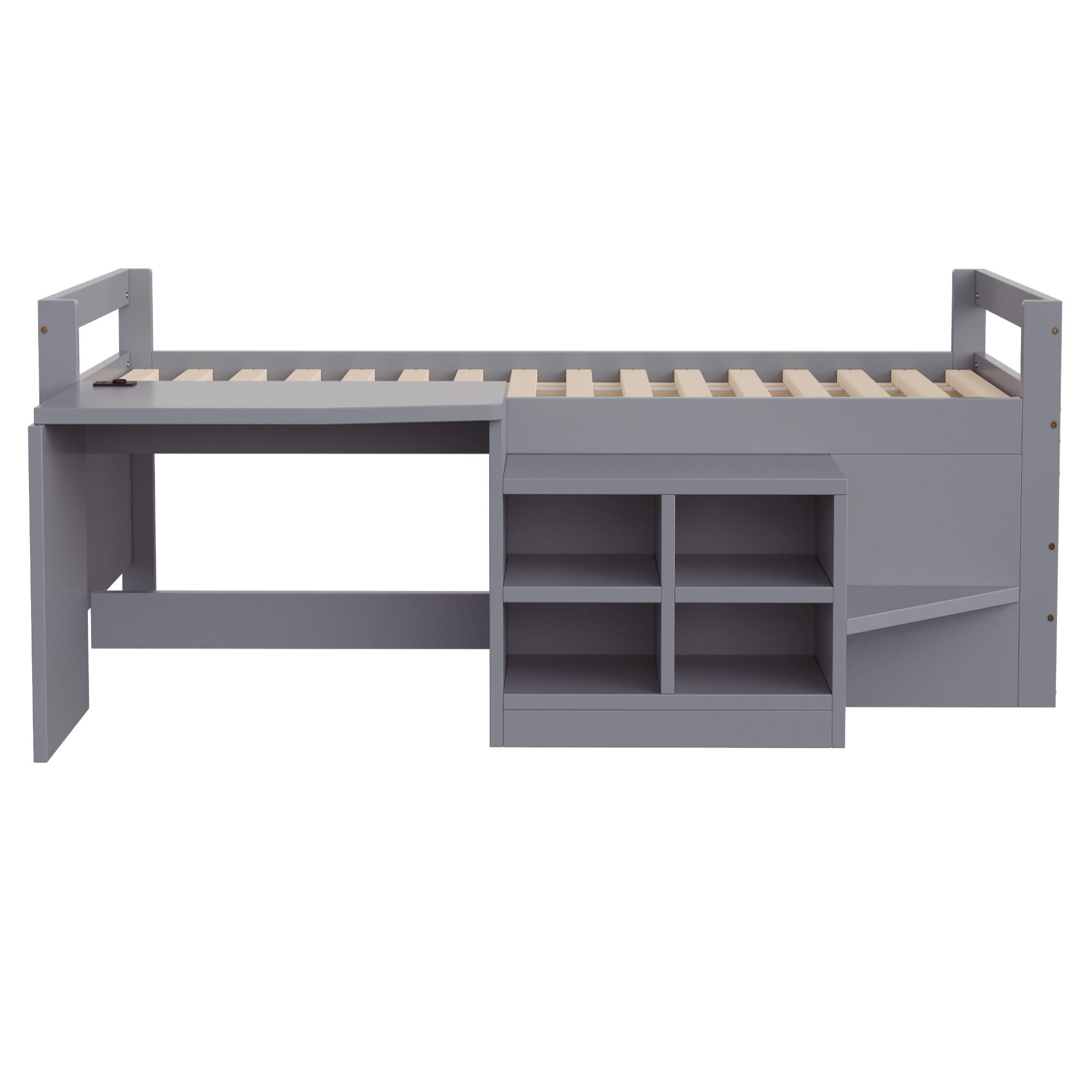 KINDERBETT 90/200 cm Grau - Grau, Holz