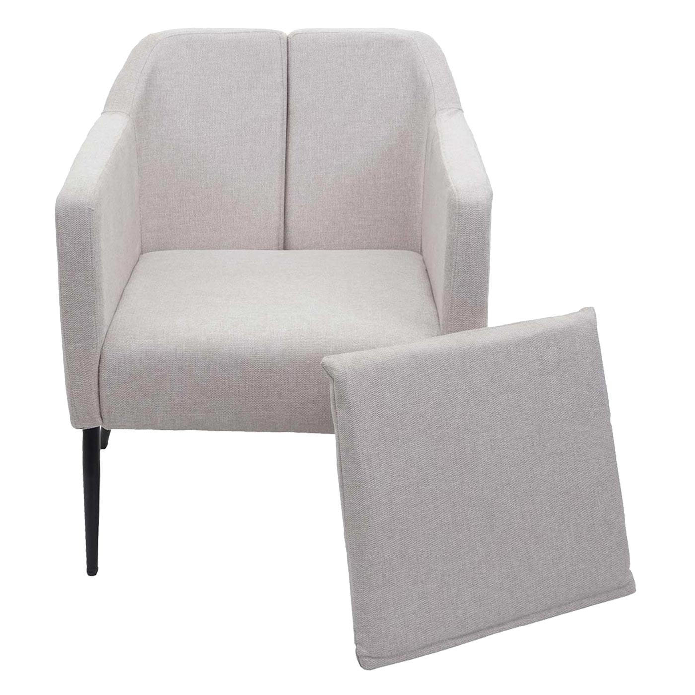Thumbnail - MCW Relaxsessel, Beige, Textil, 70x92x70 cm, Wohnzimmer, Sessel, Polstersessel