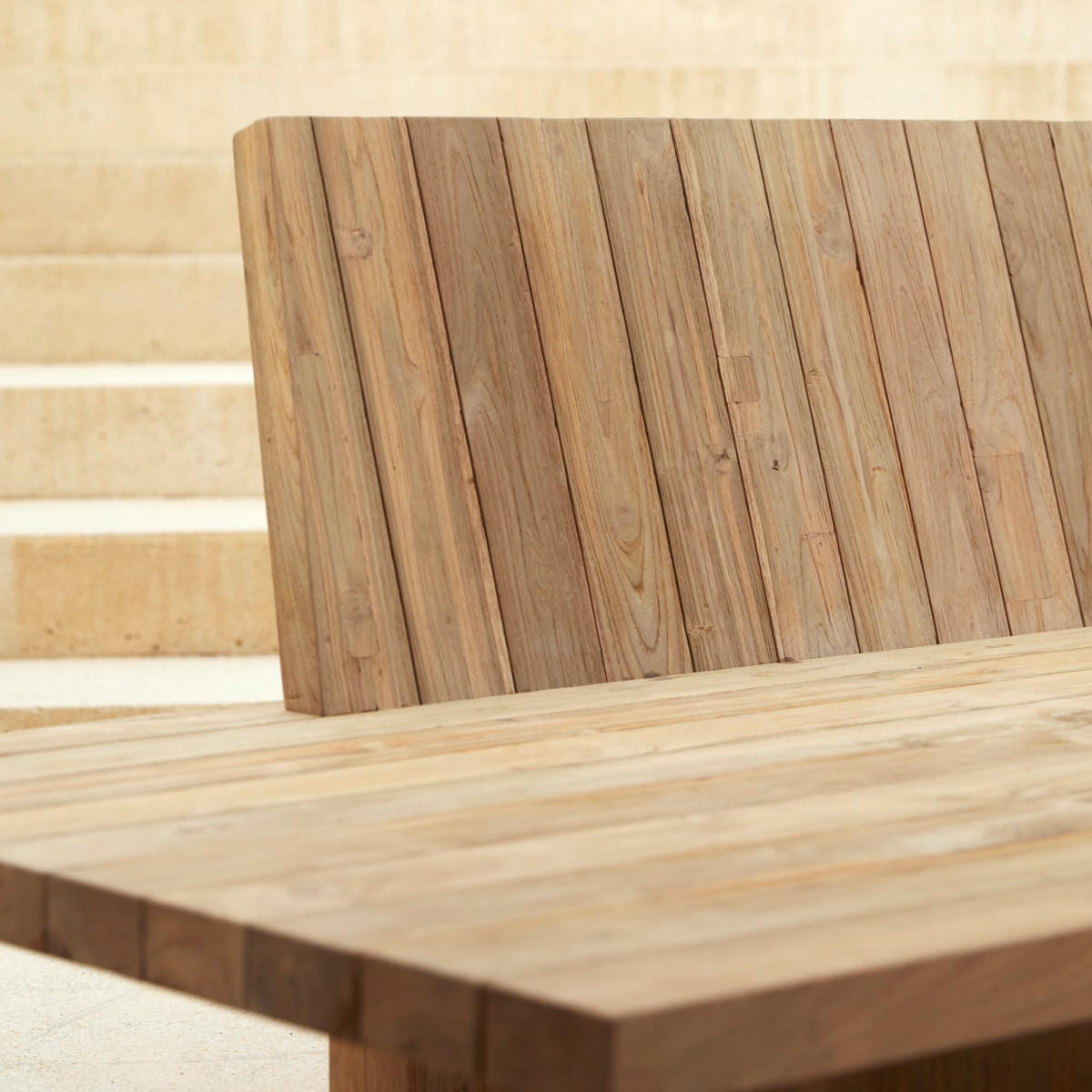 GARTENBANK Joaquin Natur aus Teak - Naturfarben, Holz (200/76/100cm) - Tikamoon