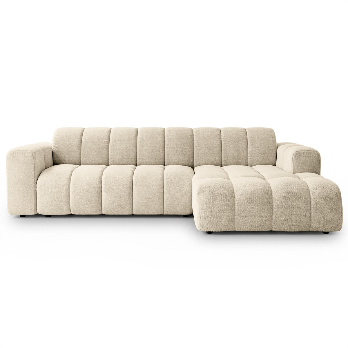 ROHOVÁ Sedačka SETIA ARAGON 02, Krémová - černá/krémová, dřevo/textil (304/165cm) - MASSENO