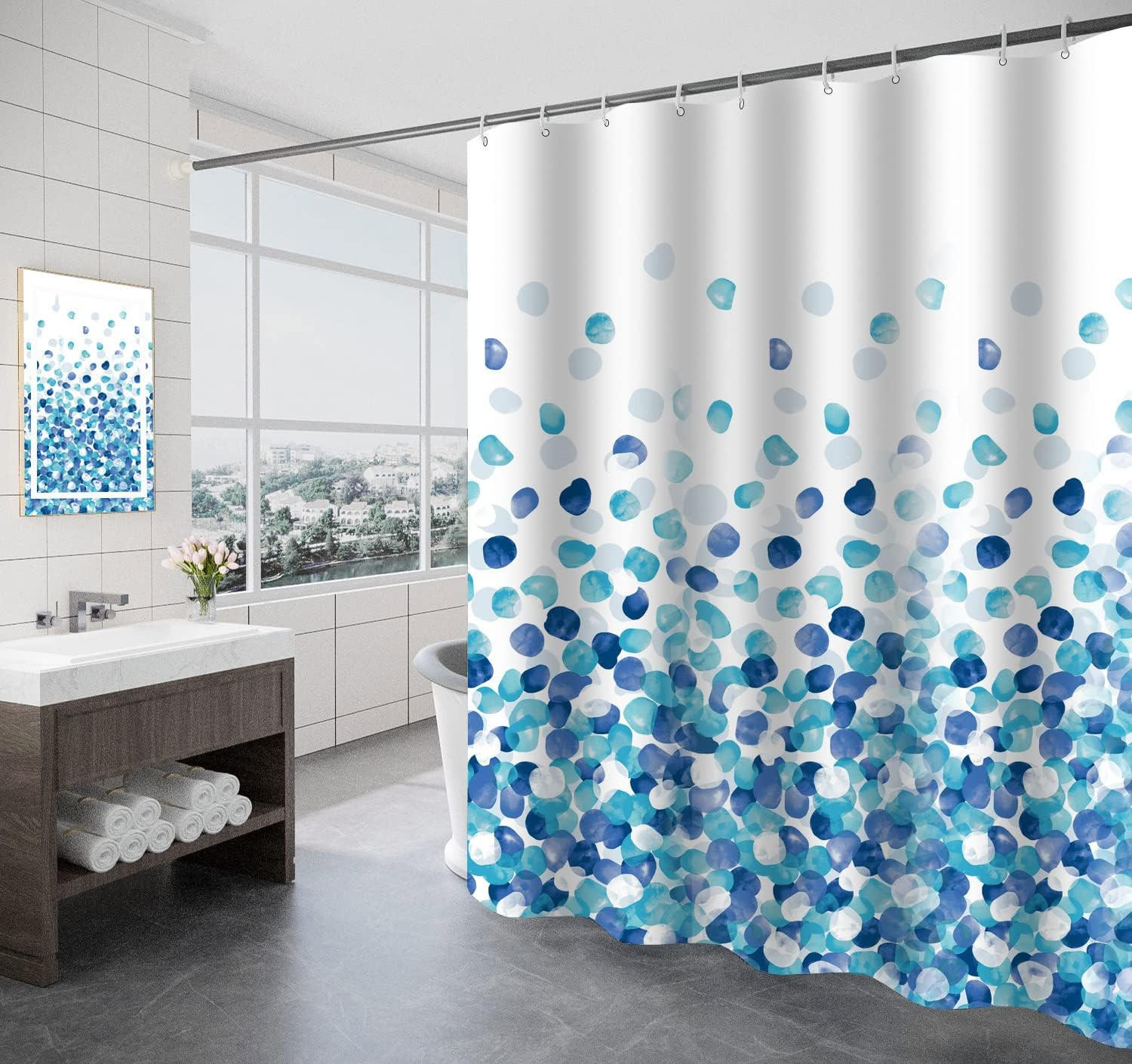Mcboson Duschvorhang Blau 180x200 cm