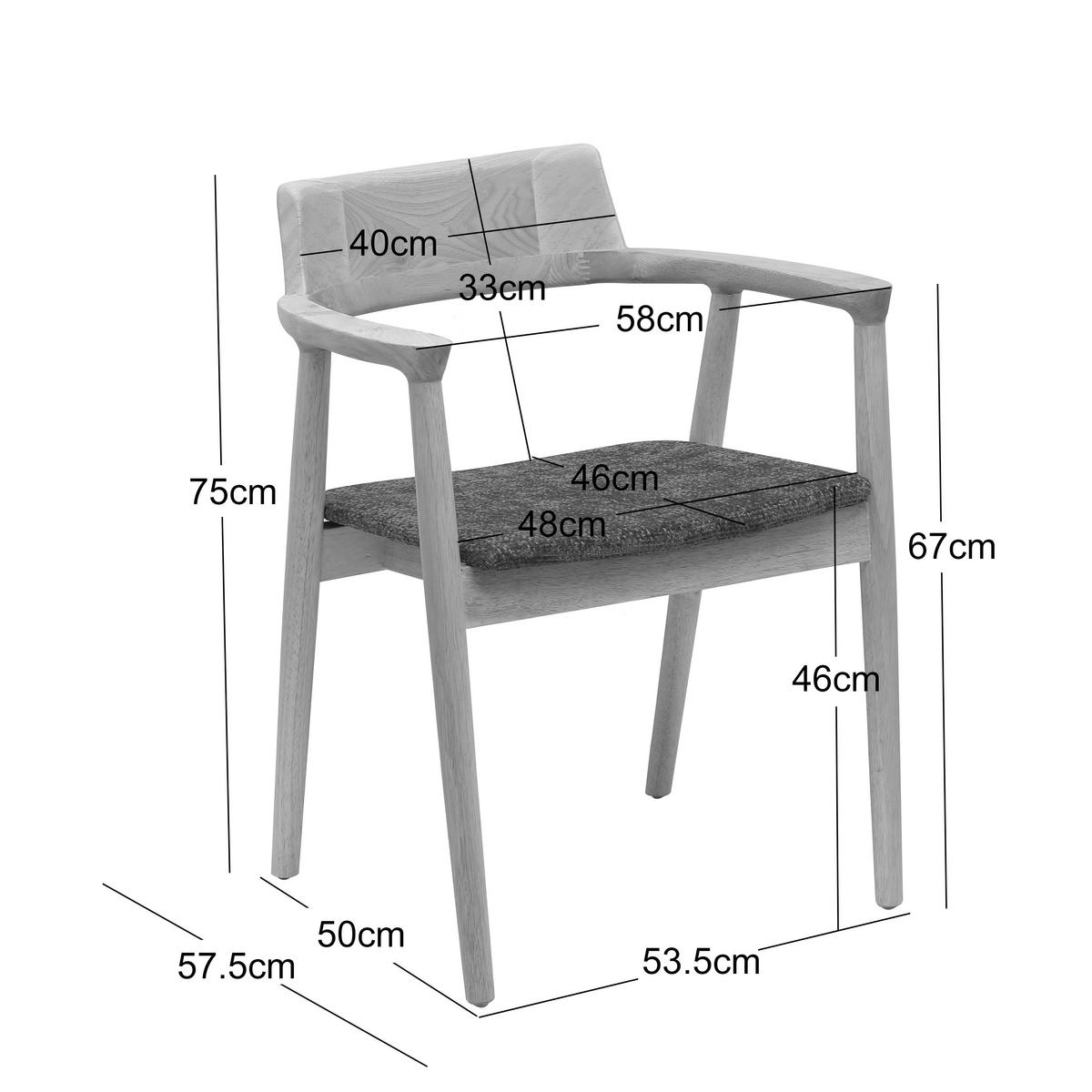 STUHL 2er-Set Holz Weiß - Weiß, Holz (58/75/57.5cm) - Nordlys