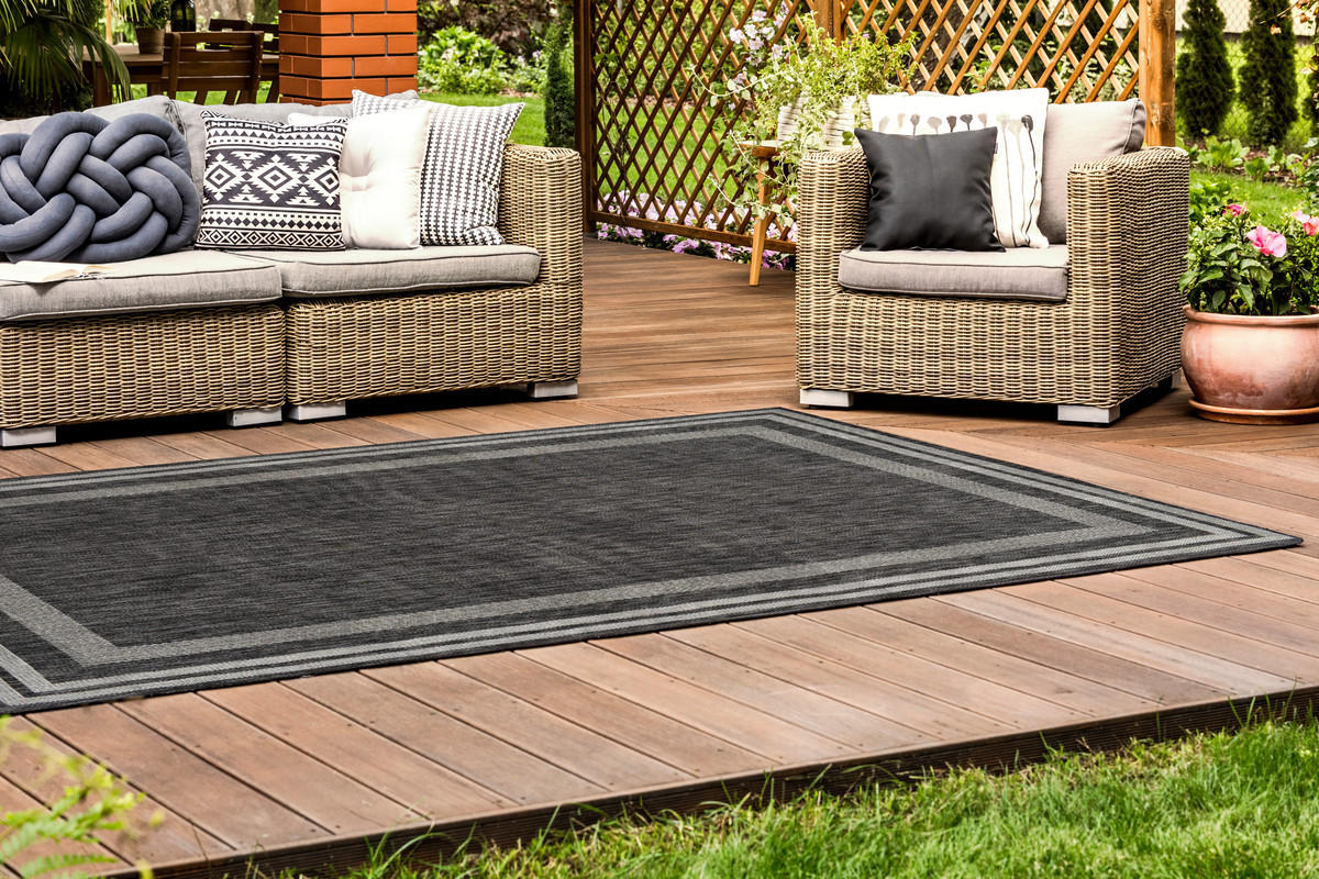 OUTDOOR-TEPPICH Terrace Pebble/L. Grey 160x220 cm - Multicolor, Textil (160/220cm) - Vercai Rugs