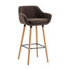 BARHOCKER Grande, Gestell Holz, Stoff Braun - Braun, Holz/Textil (55/99/46cm) - TPFLiving