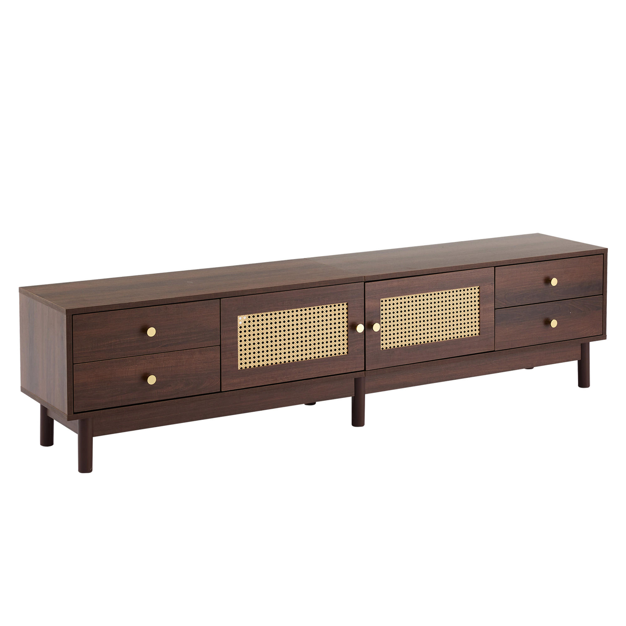 LOWBOARD Braun 180/35/44 CM - Braun, Holzwerkstoff (35/44/180cm) - Urban Meuble