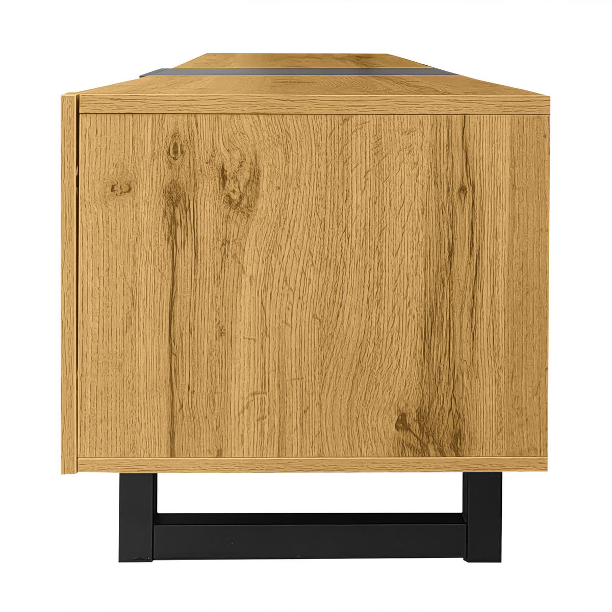 TV-LOWBOARD Dunkelgrau-Natur 170/36.5/42 cm - Dunkelgrau, Holzwerkstoff (170/42/36.5cm) - PANGIVO