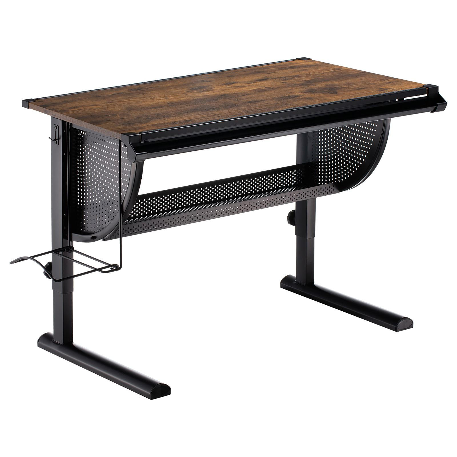 KINDERSCHREIBTISCH SARI - Dunkelbraun/Schwarz, Holzwerkstoff/Metall (111/93/60cm) - CARO-Möbel