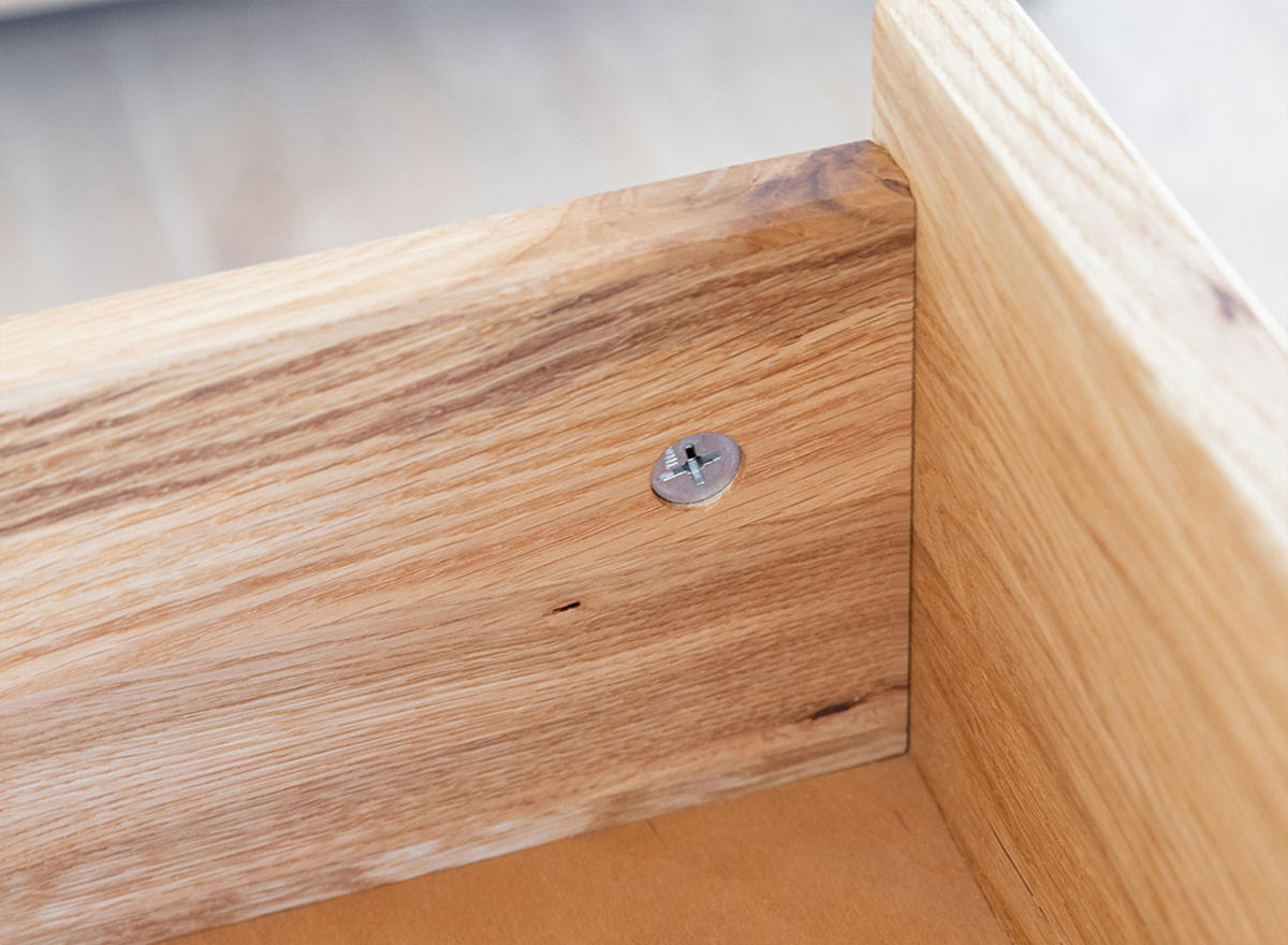 KOMMODE Modern Loft Eiche Natur 121 / 45 / 90cm - Eichefarben/Schwarz, Holz (121/90/45cm) - Feldmann-Wohnen