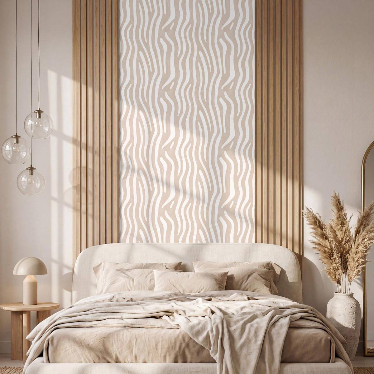 TAPETE - Abstrakt - Zebra - Beige - 100x240 cm - Beige, Papier (100/240cm) - OnlyWow
