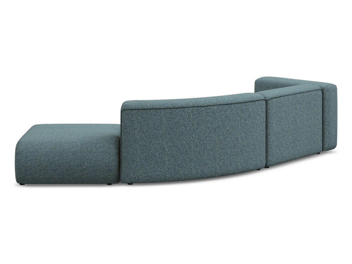 4-SITZER-SOFA Strukturstoff Stoff Blau - Blau/Blaugrau, Kunststoff/Textil (335/70/166cm) - Makamii