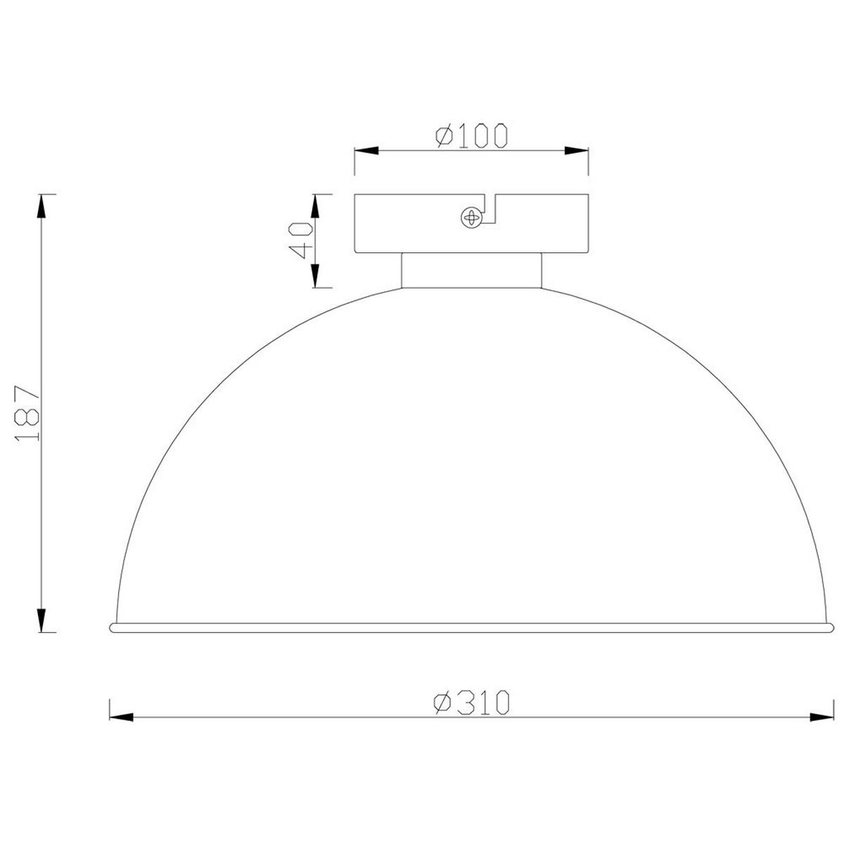 LED DECKENLEUCHTE JIMMY Metall Schwarz - Schwarz, Metall (31/31/19cm)