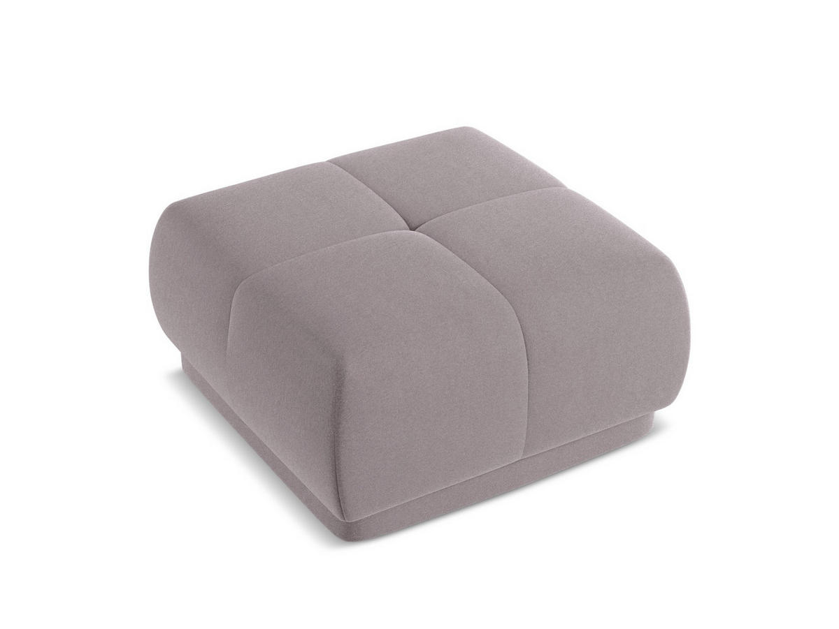 POUF Samt Stoff Violett - Lila/Flieder, Kunststoff/Textil (60/35/60cm) - Makamii