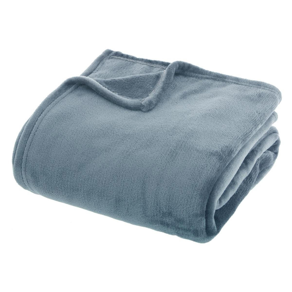 FLEECEDECKE Uni 180/230 cm - Blau, Textil (180/230cm) - Atmosphera Createur d´interieur