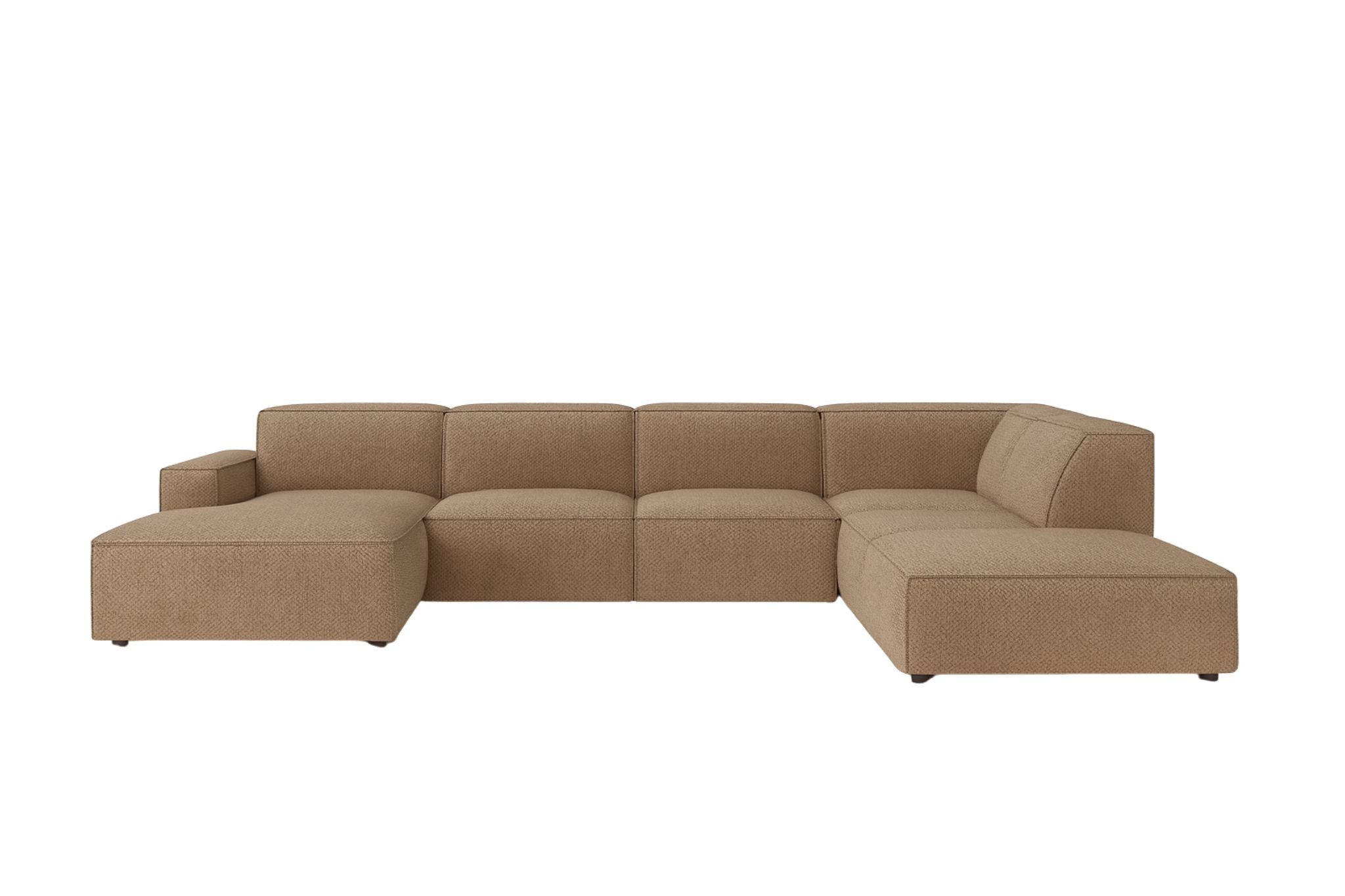 ECKSOFA Cursal V, Stoff Artico, Beige, Rechts - Beige, Holz (364/262cm) - Kaiser Möbel