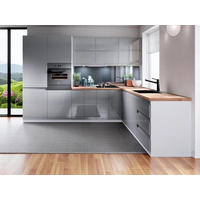 WINKELKÜCHE 300 x 210 cm - Aspen K31- M300 - in Grau/Hochglanz - Grau, Holz (340/212/210cm)