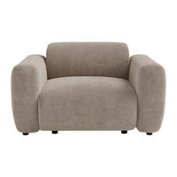 SESSEL mit gerader Rückenlehne - 1 Person - stoff - taupe Pogni - Taupe, Textil (130/67/97cm) - Vente-Unique