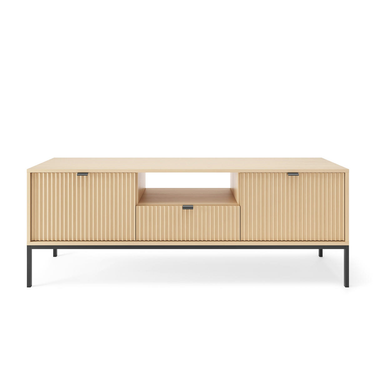 TV-ELEMENT NANAIMO RTV1 Profilierte Fronten Eiche Vicenza Eiche Vicenza - Eiche Artisan, Holzwerkstoff (154/56/39cm) - Komodee