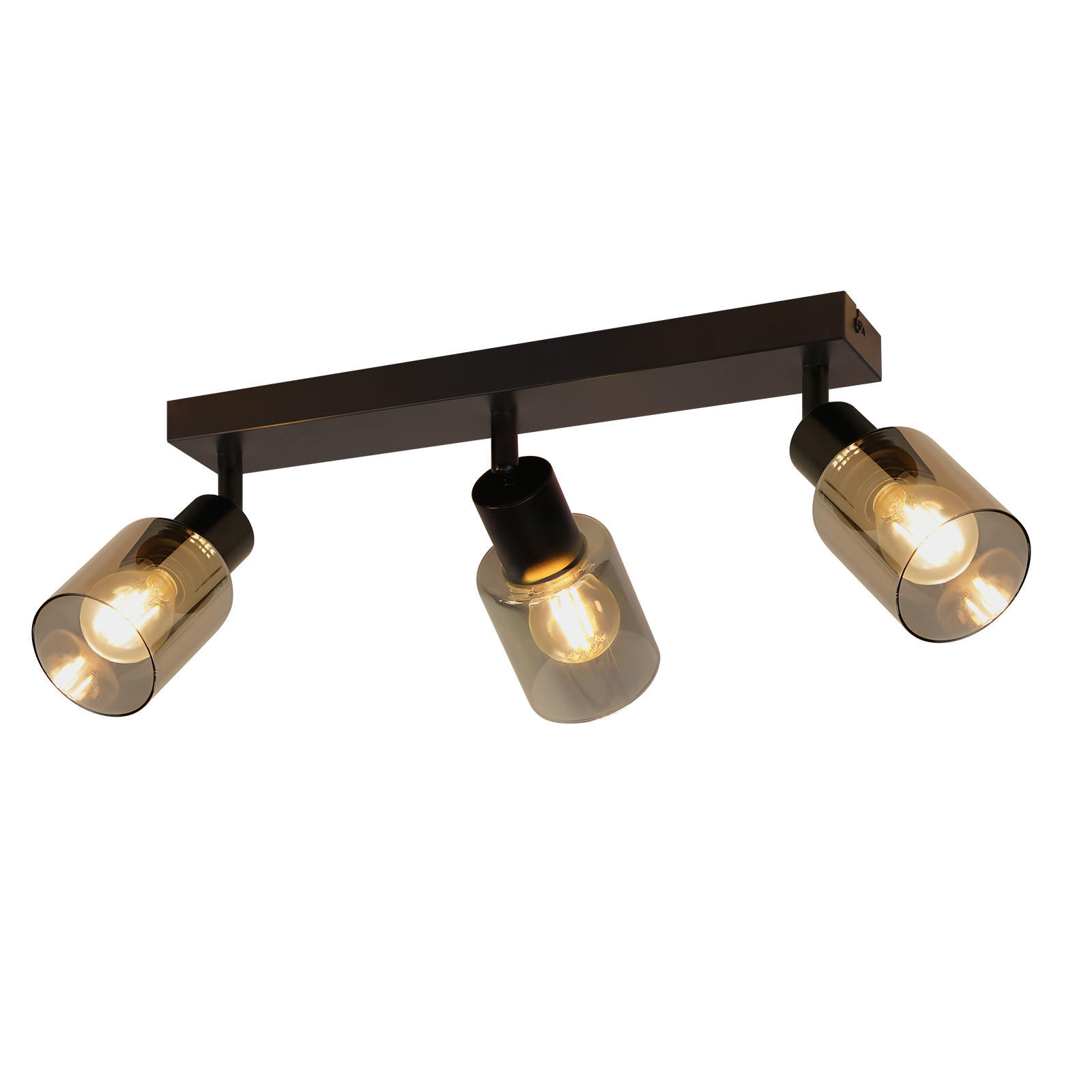 DECKENSTRAHLER Funkelbert 19/15/41 cm - Schwarz, Metall (41/19/15cm) - ZMH