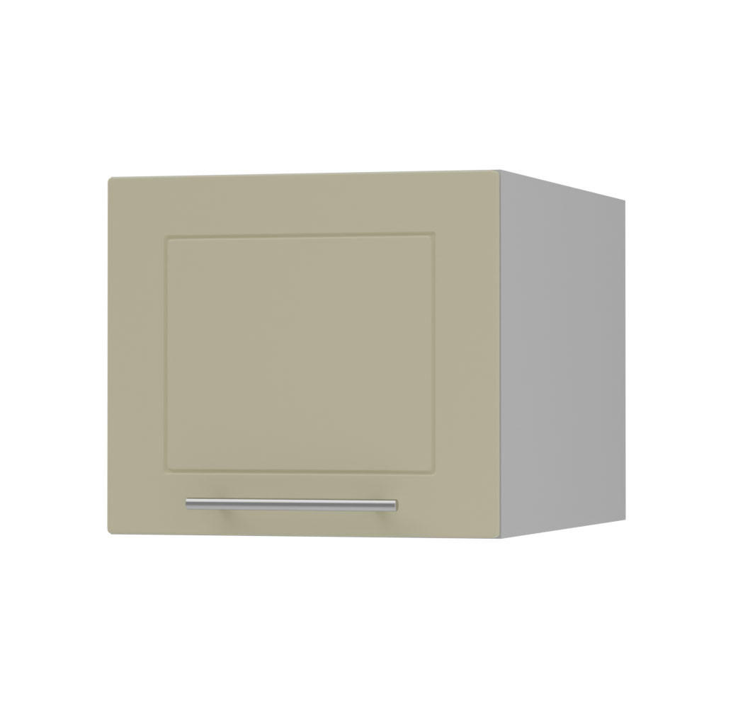 KLAPPHÄNGESCHRANK Kvantum W6B/45 Vanille Matt / Grau Matt 45 / 59 / 36cm - Creme/Grau, Holz/Holzwerkstoff (45/36/59cm) - Feldmann-Wohnen