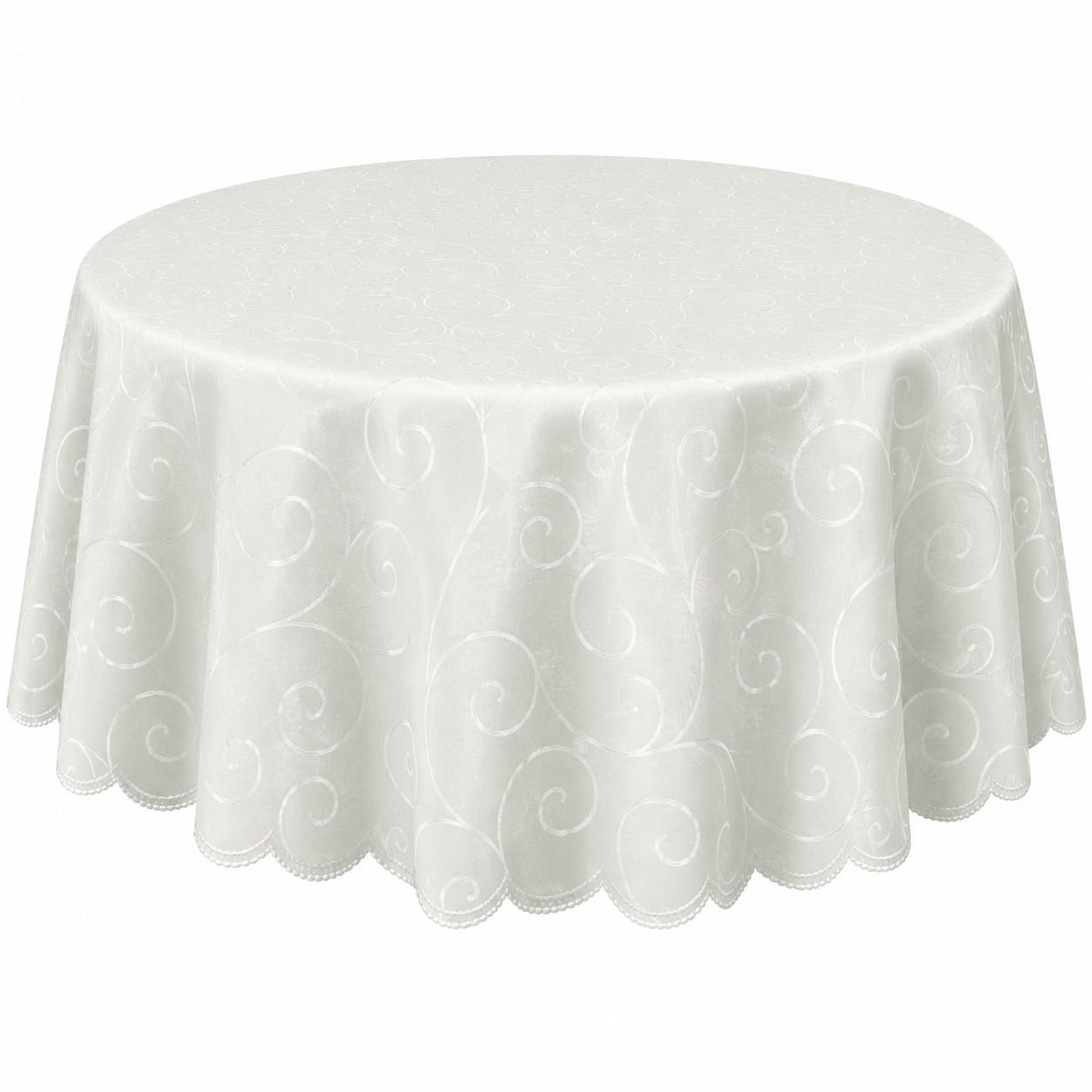 TISCHDECKE 130/260 cm oval Ornamente Champagner - Champagner, Textil (130/260cm) - TiborTex