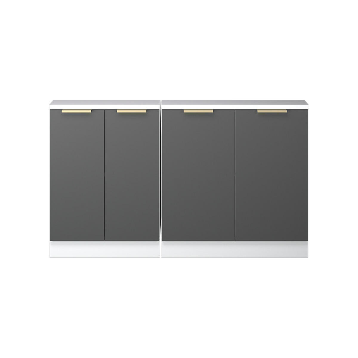 SADA SKŘÍNÍ PRO ŠIKMOU STŘECHU Rion Antracitově zlatý - antracitová, kompozitní dřevo (140/81.6/46cm) - Vicco