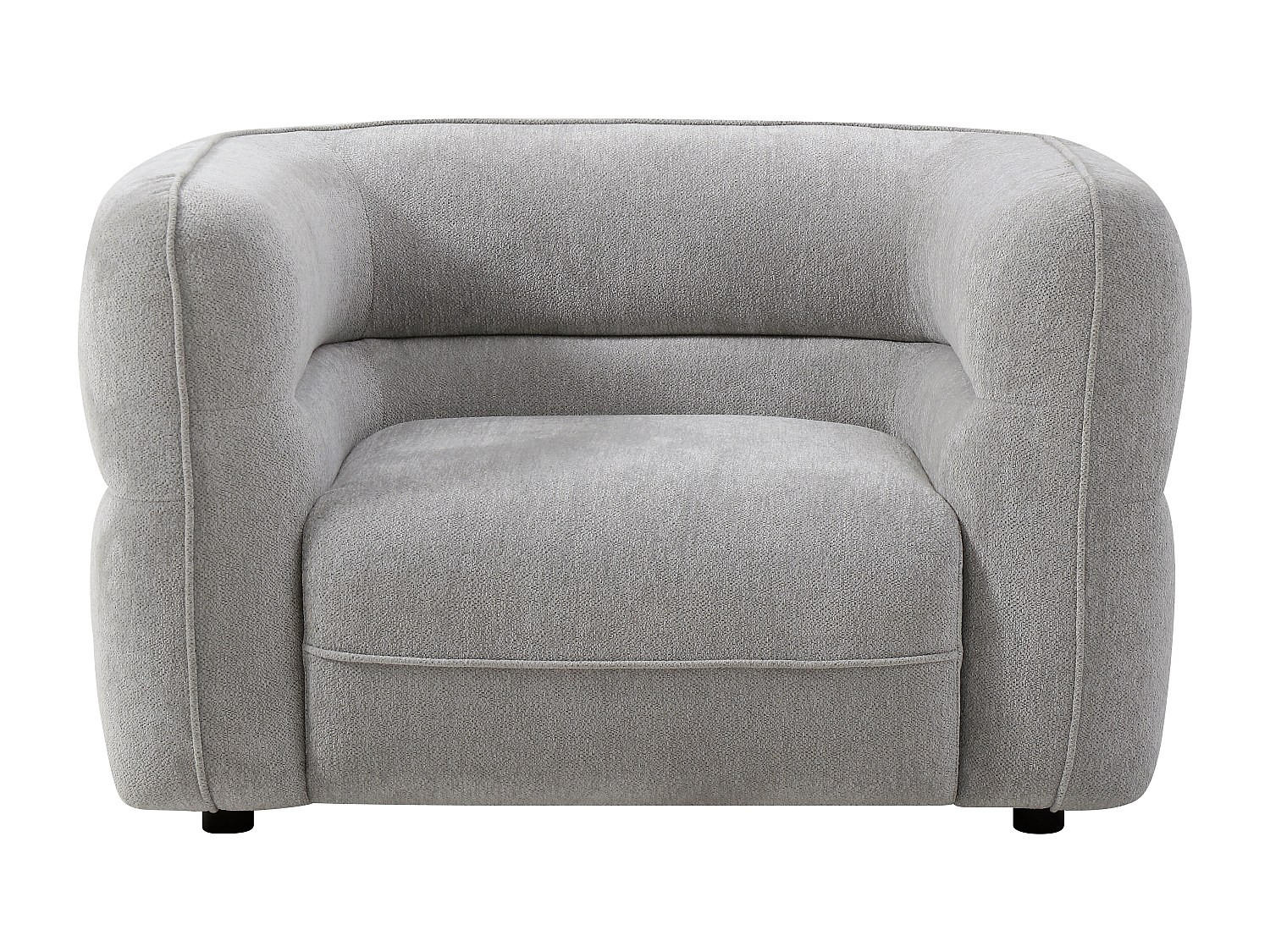 SESSEL mit gerader Rückenlehne - 1 Person - Stoff - Grau - - Grau, Textil (120/74/95cm) - Vente-Unique