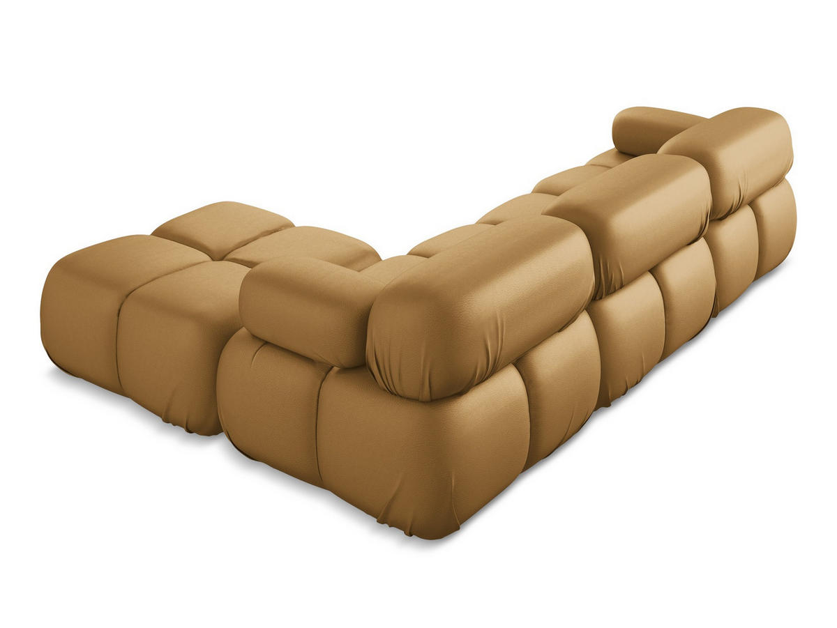 ECKSOFA Beidseitig Kunstleder Braun - Cognac/Schwarz, Leder/Kunststoff (285/191cm) - Makamii