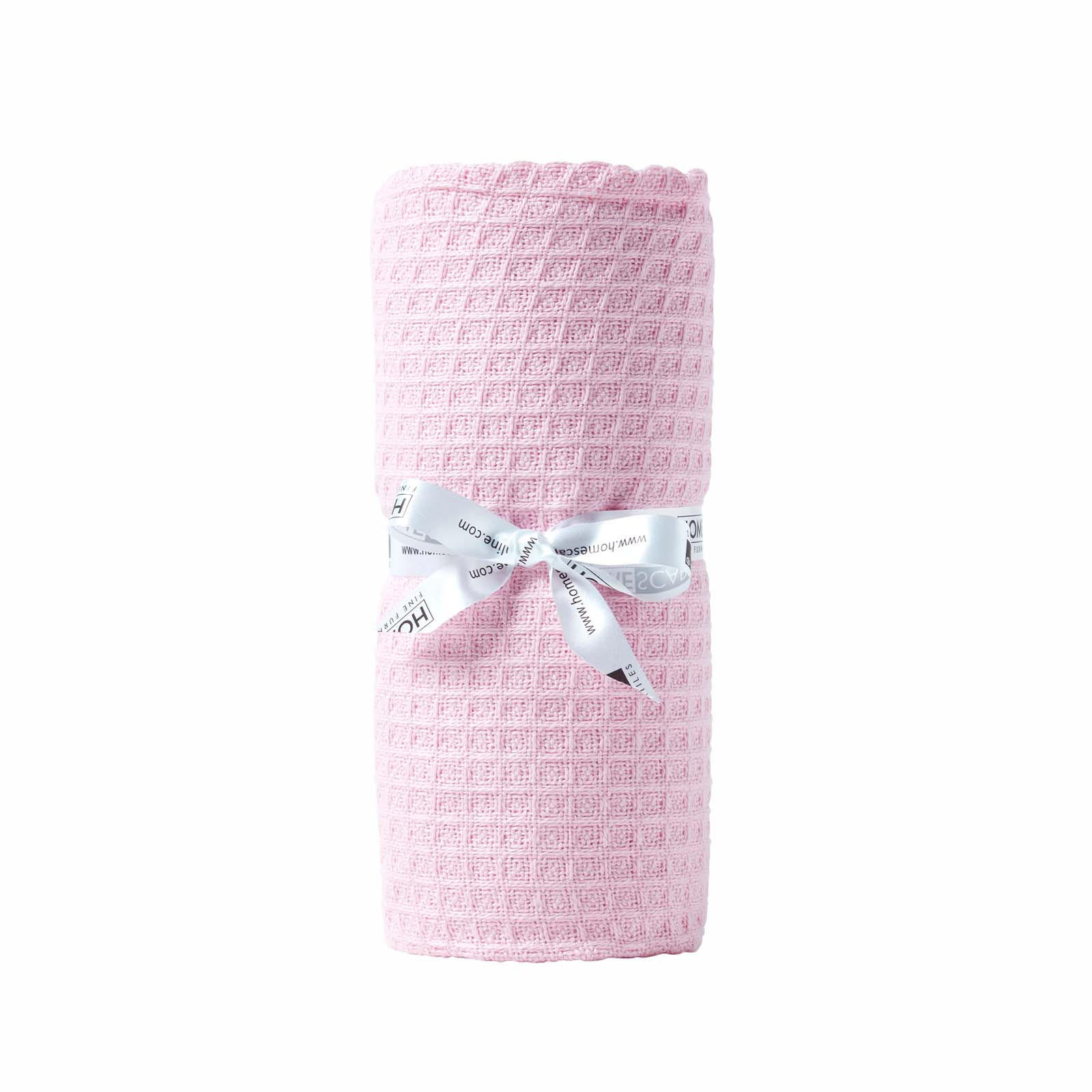 BABYDECKE Waffelpiqué 90/110 cm, Bio-Baumwolle - Rosa, Textil (90/112cm) - Homescapes