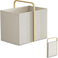 WÄSCHEKORB 65L Bambus-Stoff Beige - Beige, Textil (33/44/44cm)