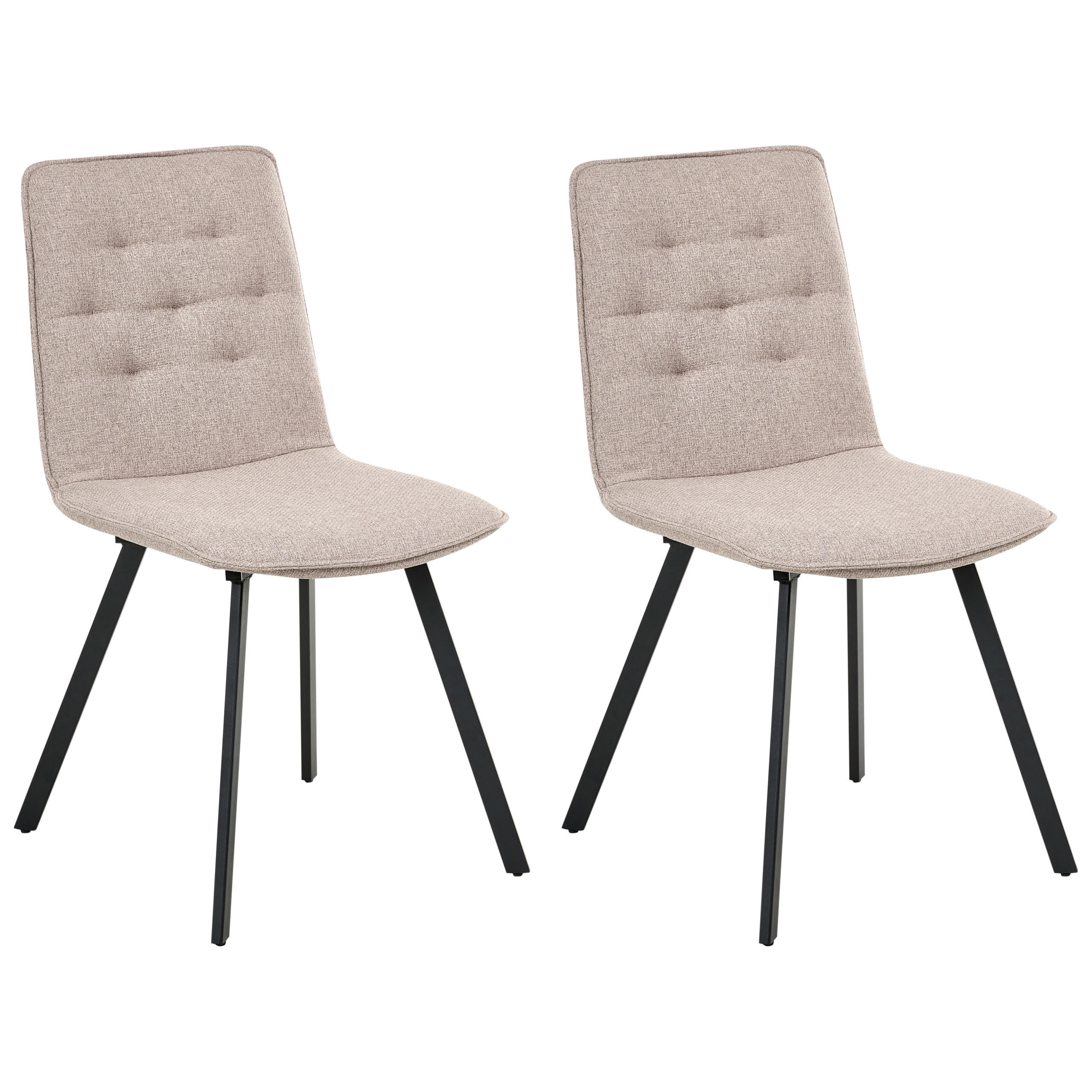 SCAUN DE BUCATARIE set de 2 textil maro deschis Carver