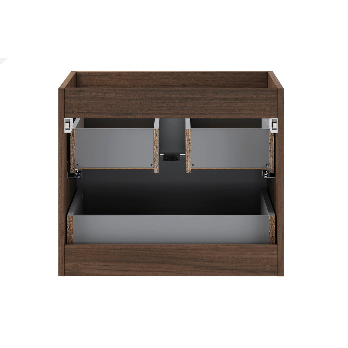 BADMÖBEL 121cm Elias 2er-Set Holz - Braun, Holzwerkstoff (121/50/46cm) - Petits-meubles