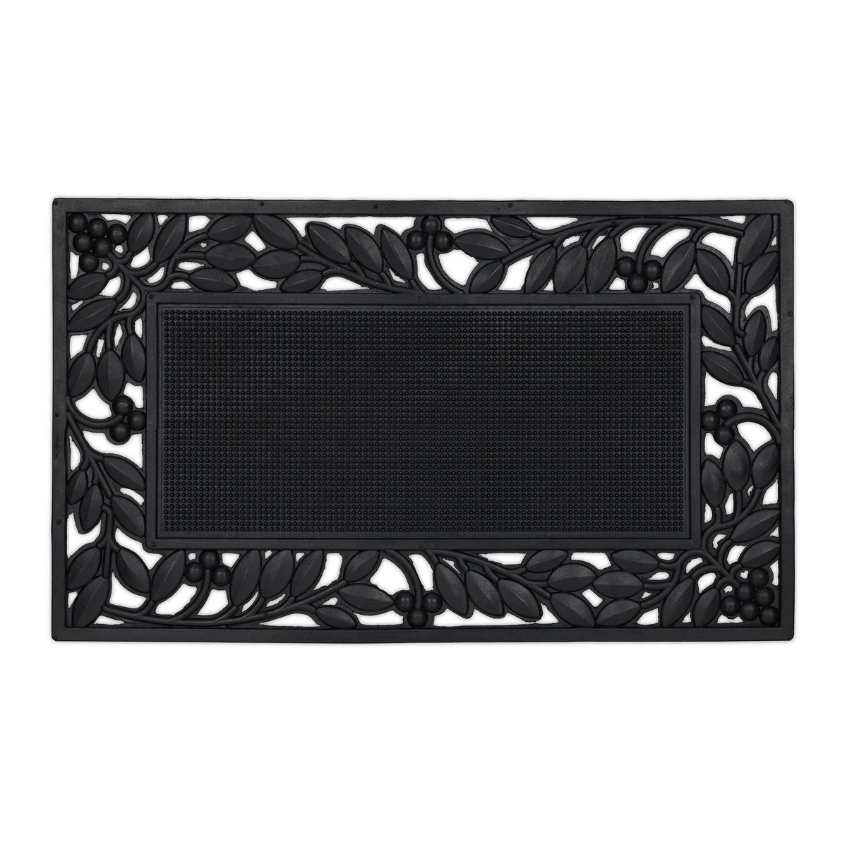 FUßMATTE - Schwarz, Kunststoff (75/45cm) - Relaxdays