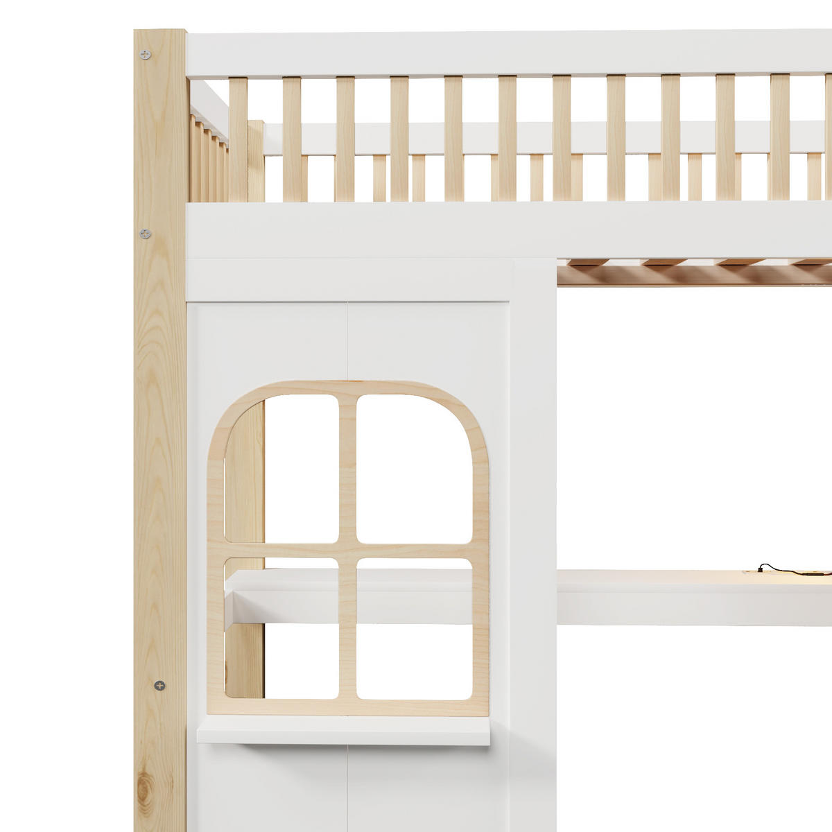 HOCHBETT 90/200 cm Weiß, Natur - Ahornfarben/Weiß, Holz - Raumix
