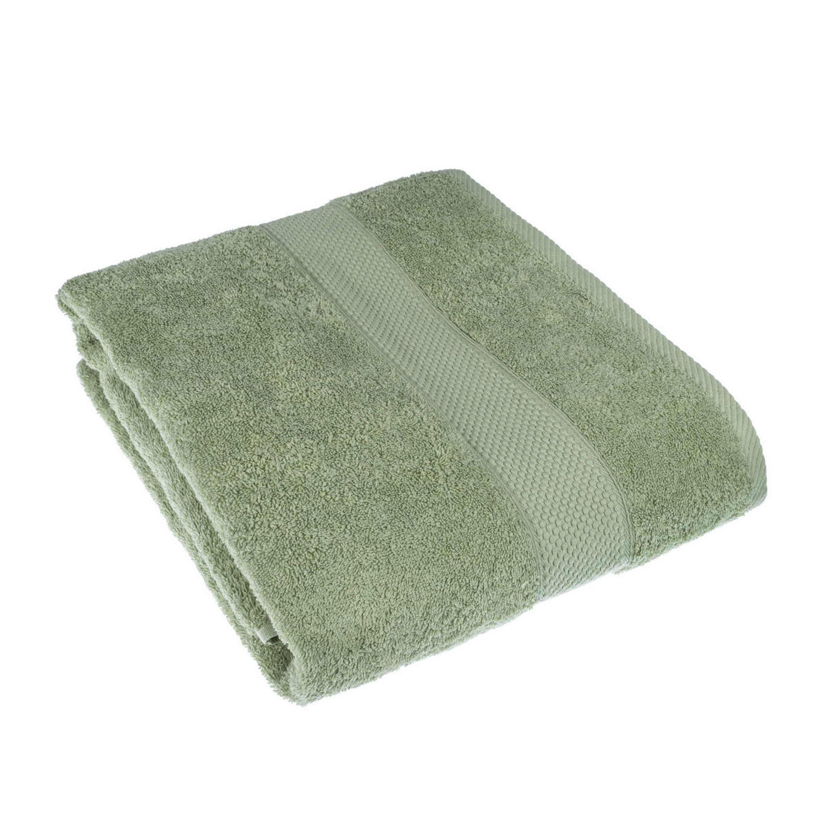 SAUNATUCH Essential salbei 100/180 cm - Salbeigrün, Textil (100/180cm) - Homescapes