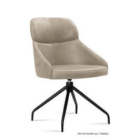 ESSZIMMERSTUHL drehbar (2er-Set) Dorian 52x82x63 Schwarz/Natur - Schwarz/Naturfarben, Kunststoff (63/82/52cm) - 58aufmkessel