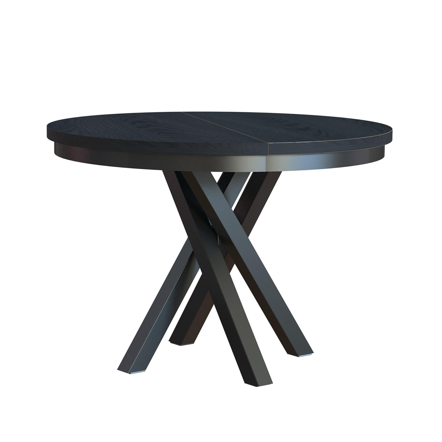 Meblini Esstisch Schwarz 100x77x100 cm