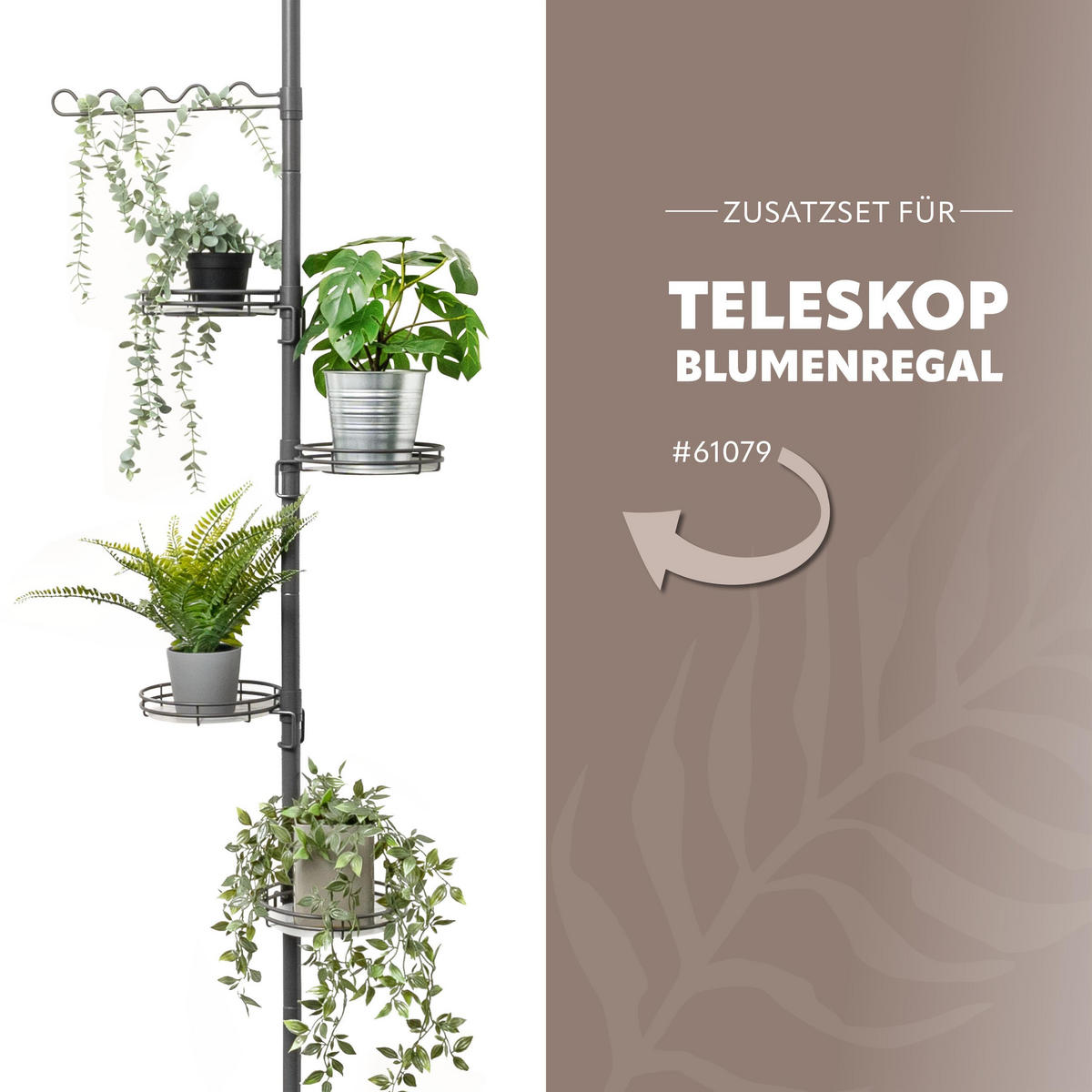 ZUSATZ-RANKHILFE, Metall, grau - Grau, Metall (4/3/30cm) - bremermann