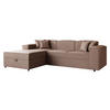 ECKSOFA Santos L, Seite: Links - Hellbraun/Schwarz, Holzwerkstoff/Kunststoff (253/166cm) - MIRJAN24