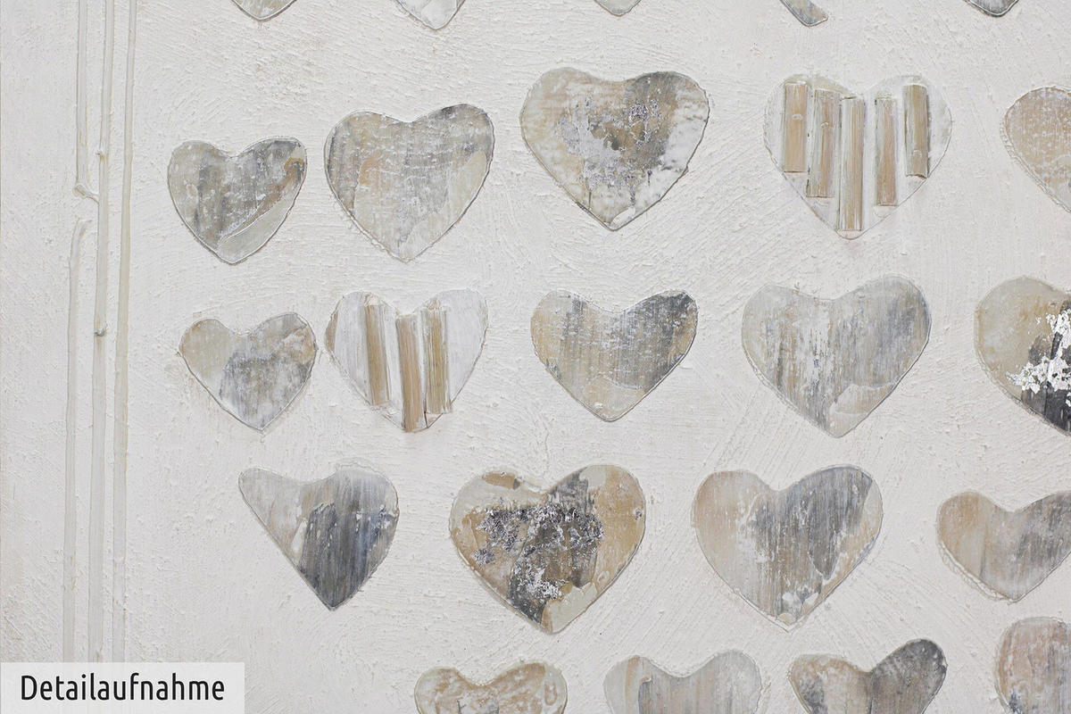 ACRYLBILD HANDGEMALT 80/80 cm - Grau, Holz/Textil (1.78/80cm) - KUNSTLOFT