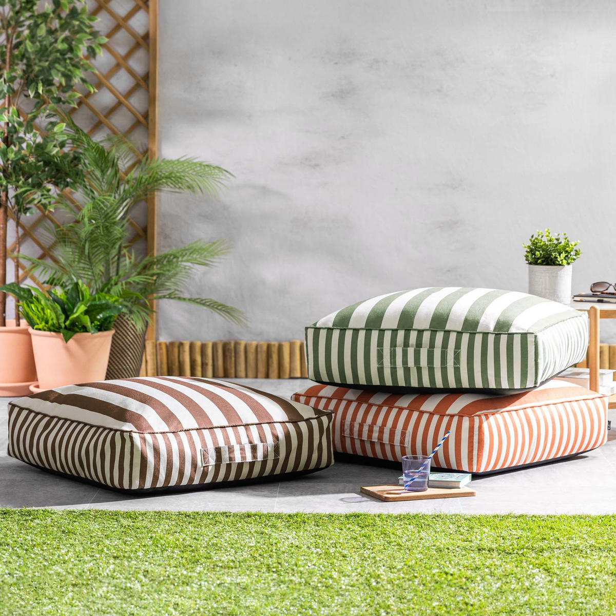 BODENKISSEN mit Sitzsackfüllung Solus - Braun, Textil (72/22/72cm) - icon