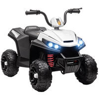 ELEKTRO-KINDERQUAD DE-06204 mit Licht, Musik und Federung Weiß - Weiß, Kunststoff/Metall (85/55.5/62cm) - ComfortXL