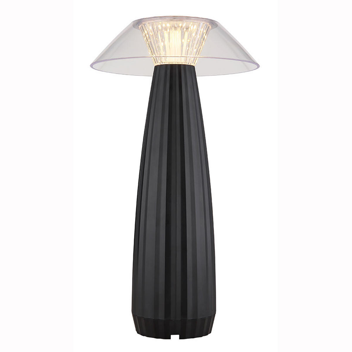 LED TISCHLEUCHTE ILLUMI Kunststoff Schwarz matt 2-tlg. - Schwarz, Kunststoff (15.4/15.4/28cm) - Globo Lighting