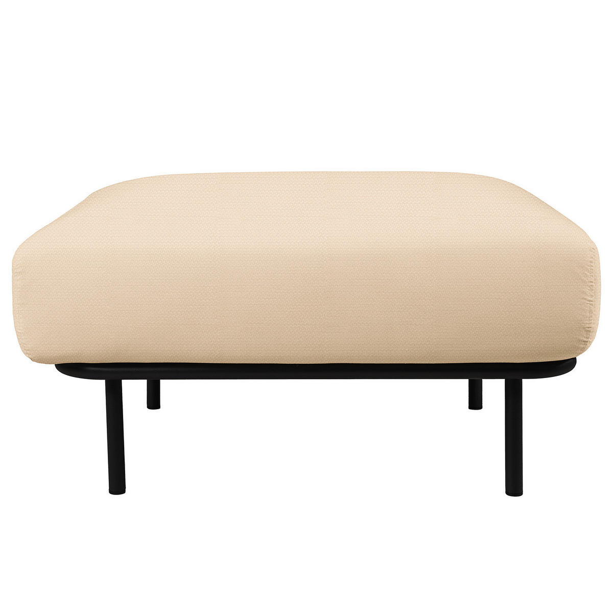 OUTDOOR-HOCKER - Beige, Textil/Metall (86/44/66cm) - home24