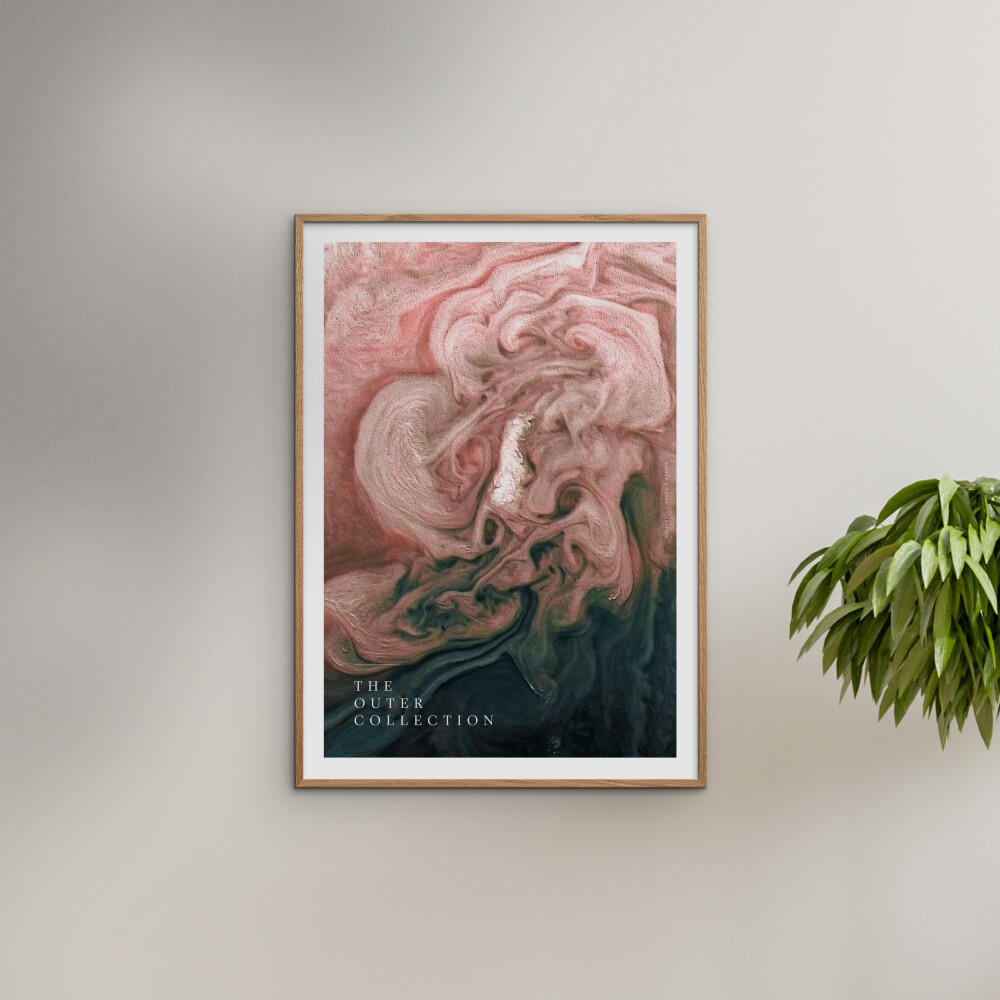 POSTER mit Rahmen Arch Atelier - The Outer Collection – 003 - Pink/Eichefarben, Holz/Papier (70/100cm) - Poster&Frame