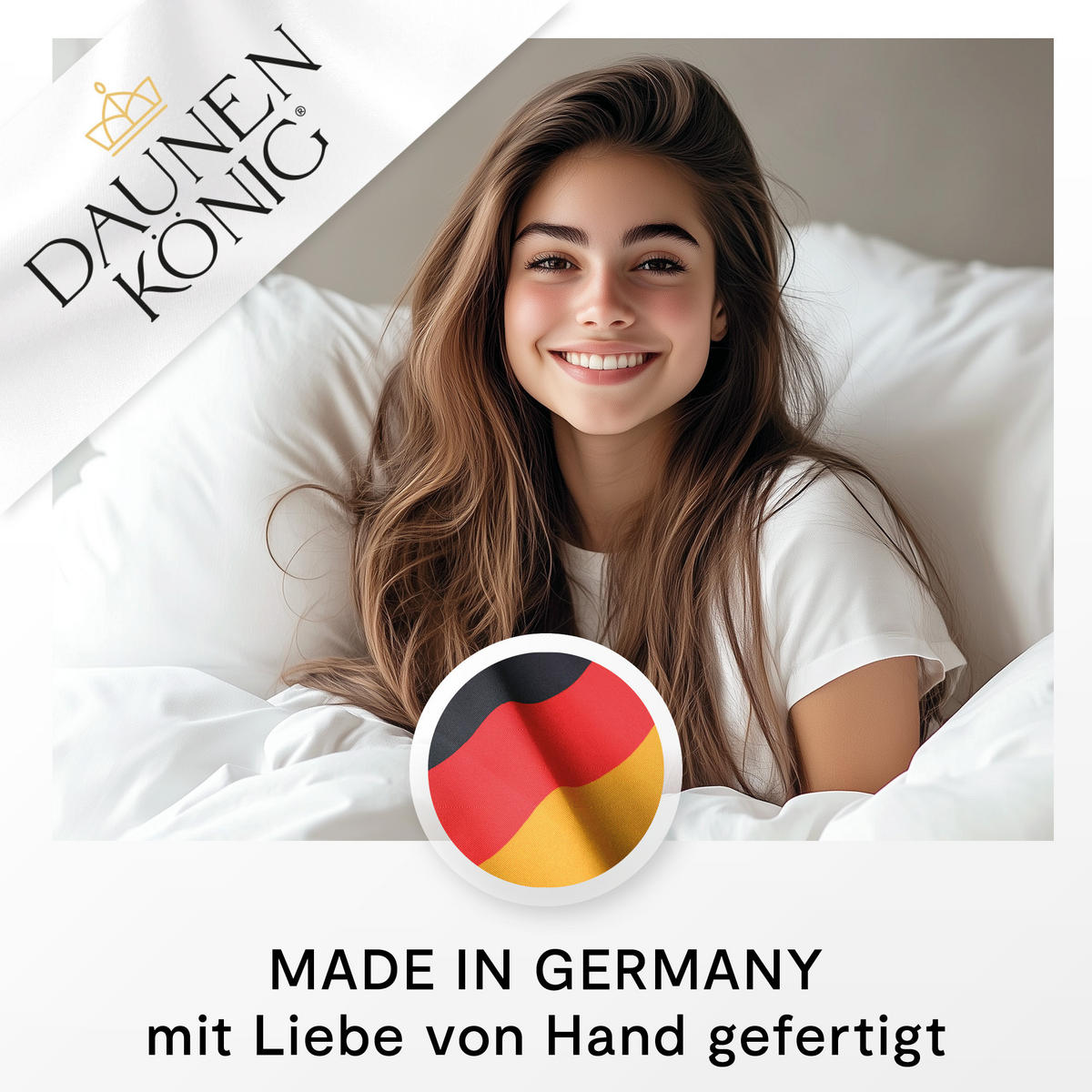 SOMMERBETTDECKE QUEEN Entendaunen leicht - Weiß, Naturmaterialien/Textil (240/220cm) - Daunenkönig