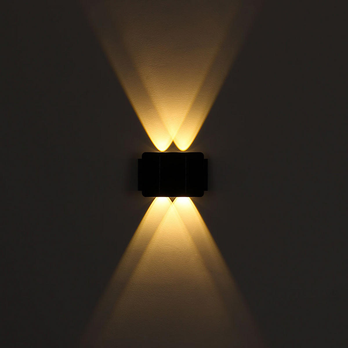 LED WANDLAMPE Kunststoff Schwarz - Schwarz, Kunststoff (17/10.8/6.4cm) - Globo Lighting