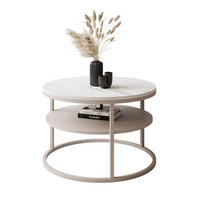 COUCHTISCH CIRI SLIM MATT mit Regal KASCHMIR - Beige, Holzwerkstoff (60/60/42cm) - Lookway
